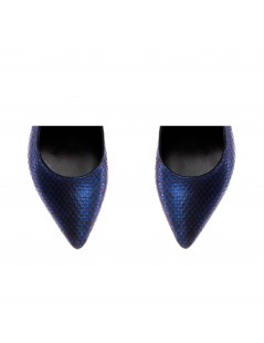 Pantofi stiletto piele naturala Albastru Luxury - The5thelement.ro