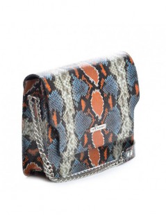 Geanta dama Piele Naturala Orange Bleu Simple - The5thelement.ro