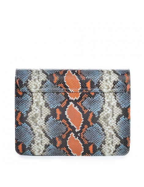 Geanta dama Piele Naturala Orange Bleu Simple - The5thelement.ro