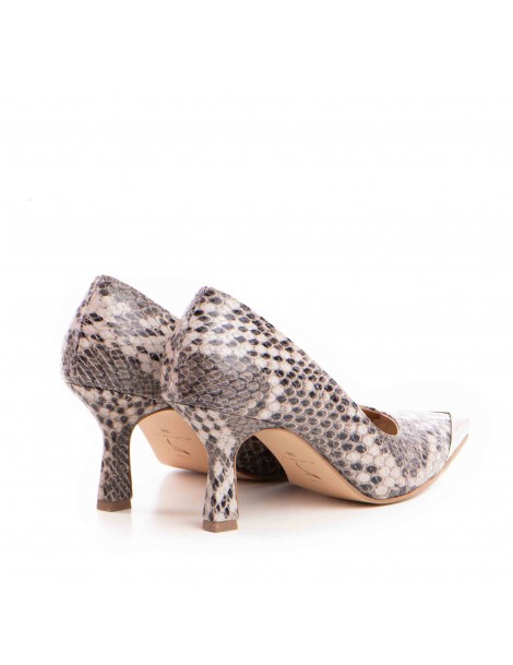 Pantofi stiletto piele naturala Grej Aven - The5thelement.ro