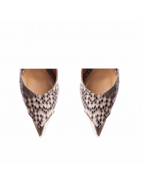 Pantofi stiletto piele naturala Grej Aven - The5thelement.ro