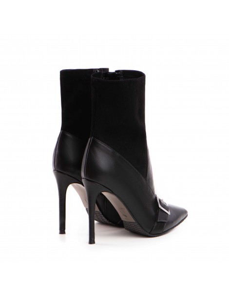 Botine Dama Piele Naturala Neagra Sleek - The5thelement.ro