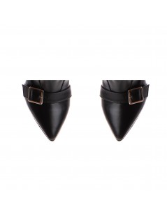 Botine Dama Piele Naturala Neagra Sleek - The5thelement.ro