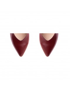 Pantofi stiletto piele naturala Visiniu Celine - The5thelement.ro
