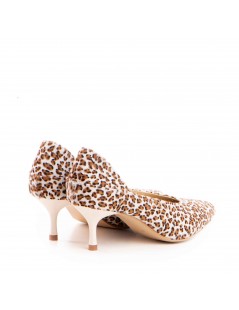 Pantofi stiletto piele naturala Print Celine - The5thelement.ro