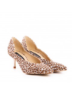 Pantofi stiletto piele naturala Print Celine - The5thelement.ro