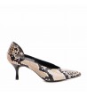 Pantofi stiletto piele naturala Grej Celine