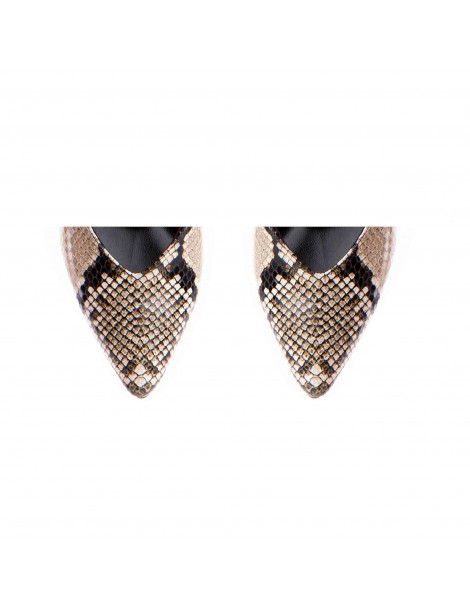 Pantofi stiletto piele naturala Grej Celine - The5thelement.ro