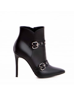 Botine Dama Piele Naturala Neagra Roux - The5thelement.ro