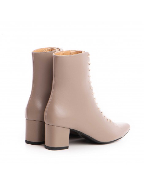 Ghete Dama Piele Naturala Grej Lucía - The5thelement.ro