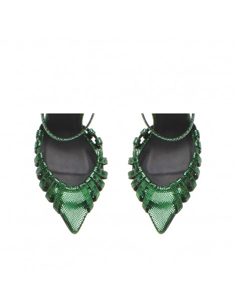 Sandale dama piele naturala Verde Kris - The5thelement.ro