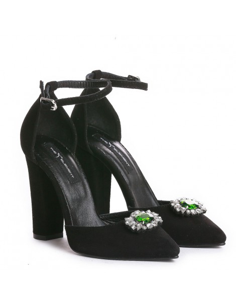 Pantofi Piele Naturala dama Negru Urban Emerald Pumps - The5thelement.ro