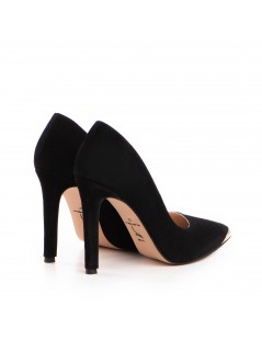 Pantofi stiletto piele naturala Negru Gold - The5thelement.ro