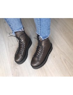 Bocanci dama Piele Naturala Thunder Bronz - The5thelement.ro