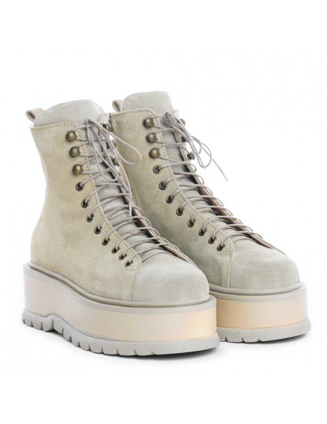 Bocanci dama Piele Naturala Thunder Bej - The5thelement.ro