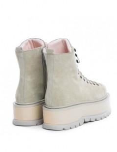 Bocanci dama Piele Naturala Thunder Bej - The5thelement.ro