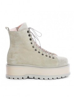 Bocanci dama Piele Naturala Thunder Bej - The5thelement.ro