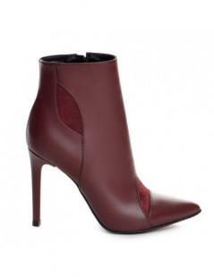 Botine dama Piele Naturala Burgundy Chloe - The5thelement.ro