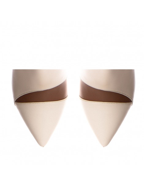 Botine dama Piele Naturala Bej Chloe - The5thelement.ro