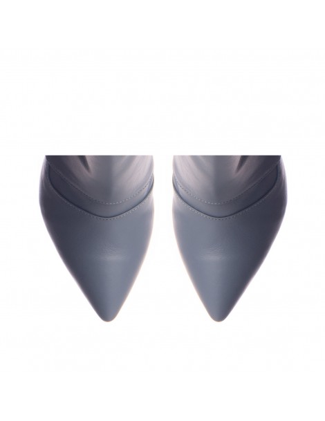 Botine Dama Piele Naturala Gri Fiona - The5thelement.ro