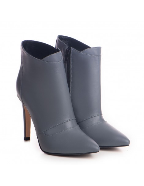Botine Dama Piele Naturala Gri Fiona - The5thelement.ro