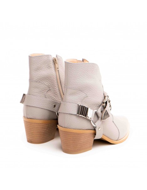 Ciocate dama Piele Naturala Gri Bronx - The5thelement.ro