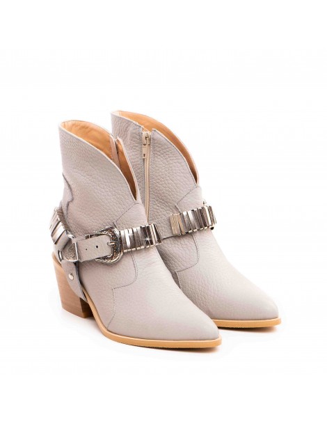 Ciocate dama Piele Naturala Gri Bronx - The5thelement.ro