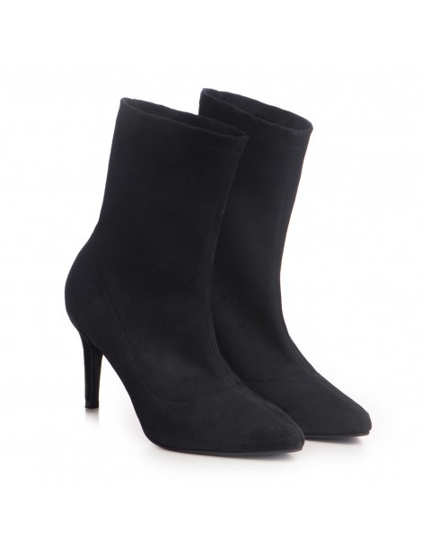 Botine Dama Piele Naturala Amora Negru - The5thelement.ro