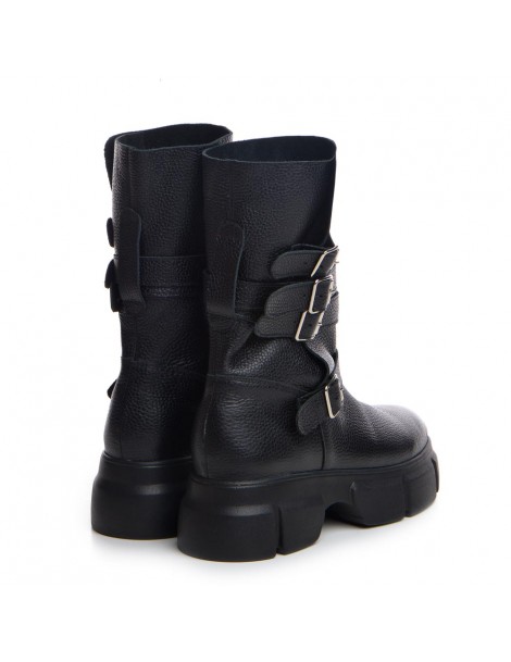 Bocanci dama Piele Naturala Negru Hazel - The5thelement.ro