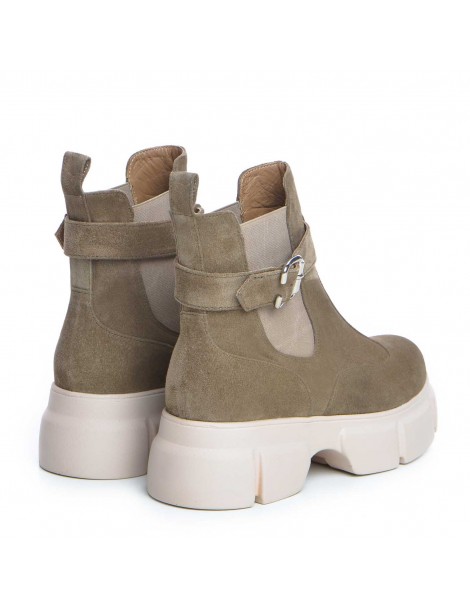 Bocanci dama Piele Naturala Bej Masha - The5thelement.ro