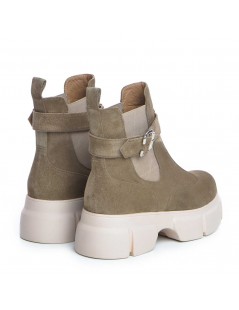 Bocanci dama Piele Naturala Bej Masha - The5thelement.ro