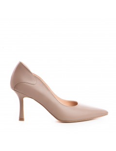 Pantofi stiletto piele naturala Grej Elise - The5thelement.ro