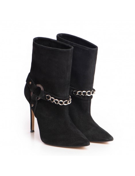 Botine Dama Piele Naturala Negru Cardie - The5thelement.ro