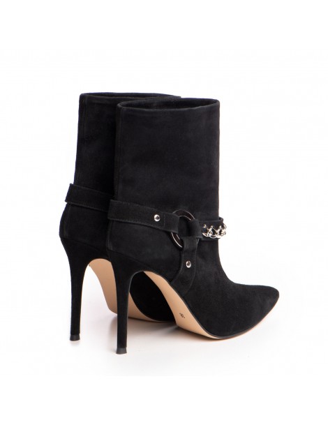 Botine Dama Piele Naturala Negru Cardie - The5thelement.ro