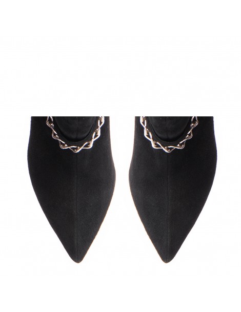 Botine Dama Piele Naturala Negru Cardie - The5thelement.ro