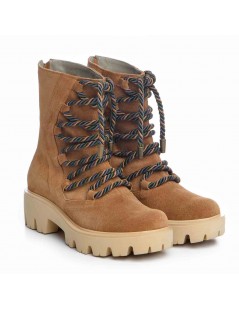 Bocanci dama Piele Naturala Camel Sergio - The5thelement.ro