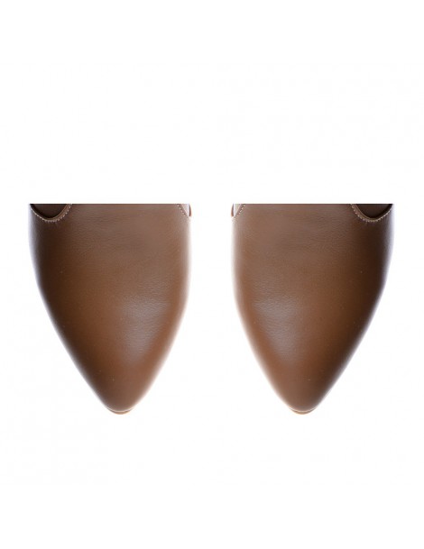 Ghete Dama Piele Naturala Camel Eva - The5thelement.ro