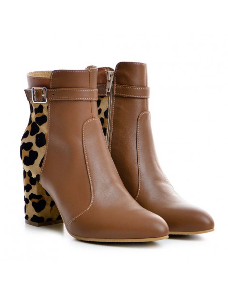 Ghete Dama Piele Naturala Camel Eva - The5thelement.ro