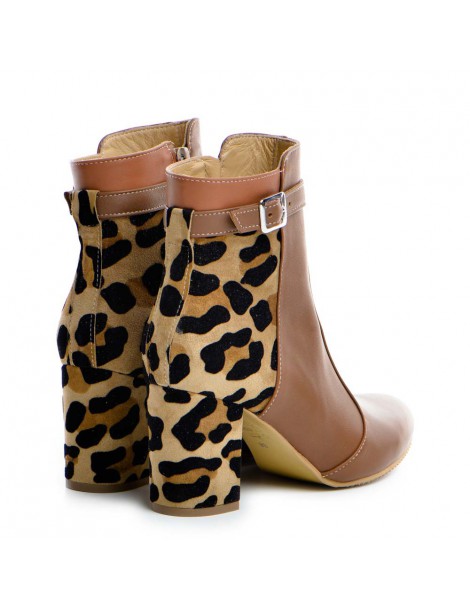 Ghete Dama Piele Naturala Camel Eva - The5thelement.ro