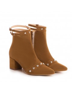 Ghete Dama Piele Naturala Camel Deniz - The5thelement.ro