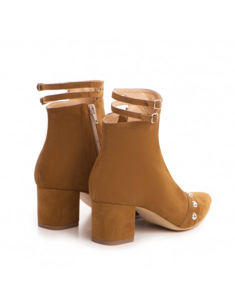 Ghete Dama Piele Naturala Camel Deniz - The5thelement.ro