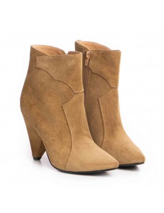 Ghete dama Piele Naturala Modern Western Bej - The5thelement.ro