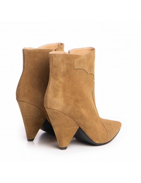 Ghete dama Piele Naturala Modern Western Bej - The5thelement.ro