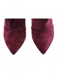 Ghete dama cu platforma Burgundy Fall Piele Naturala - The5thelement.ro