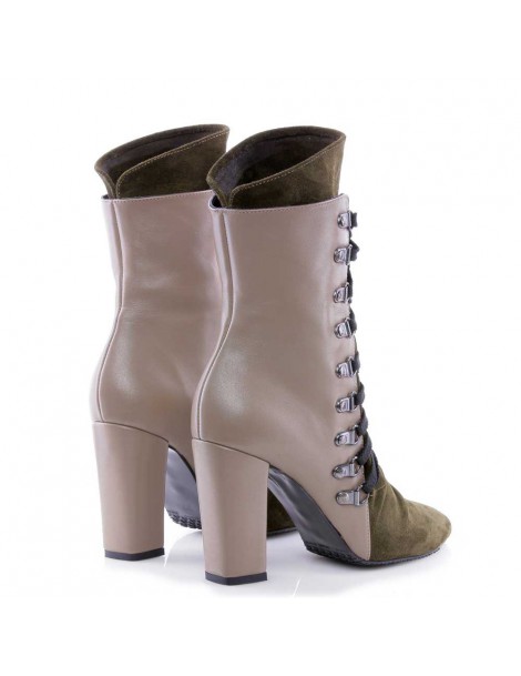 Ghete dama Piele Naturala Wrap Khaki - The5thelement.ro