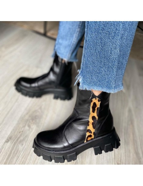 Bocanci dama Piele Naturala Negru Taylor - The5thelement.ro