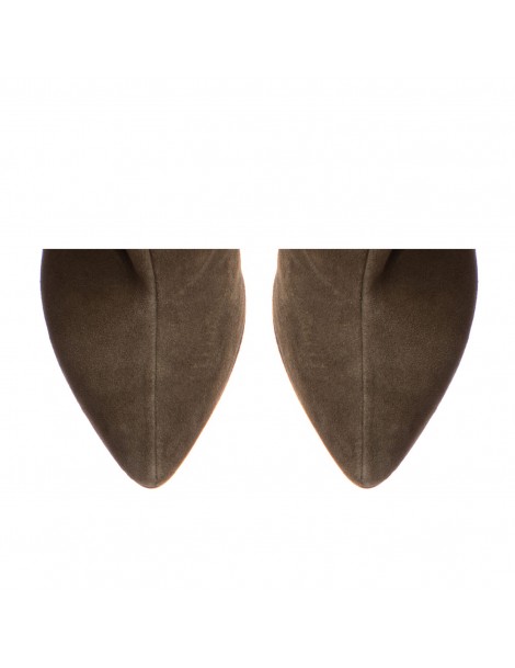 Cizme Dama Piele Naturala Khaki Clare - The5thelement.ro
