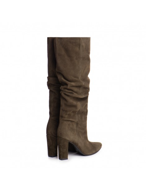 Cizme Dama Piele Naturala Khaki Clare - The5thelement.ro
