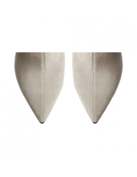 Botine dama All Day Gri Piele Naturala - The5thelement.ro