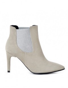 Botine dama All Day Gri Piele Naturala - The5thelement.ro